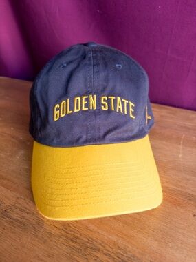 Golden State Warriors Jordan Hat Strapback NBA Navy Yellow Dad Cap Adjustable